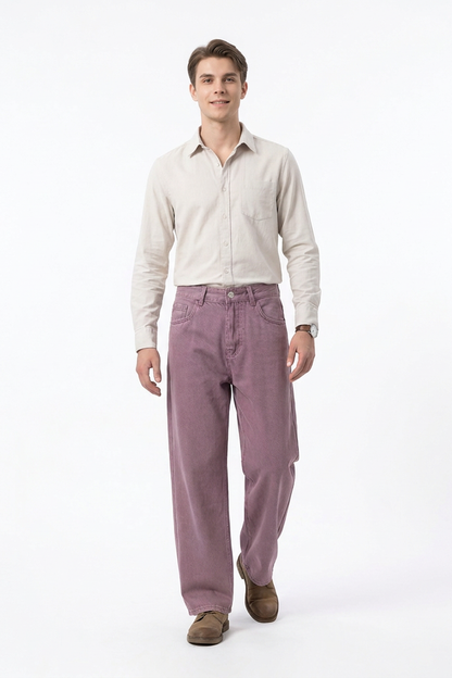 Men's Vintage Washed Straight Leg Jeans