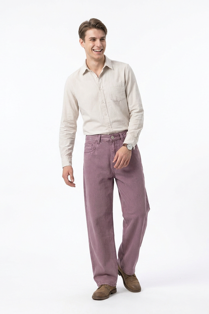 Men's Vintage Washed Straight Leg Jeans