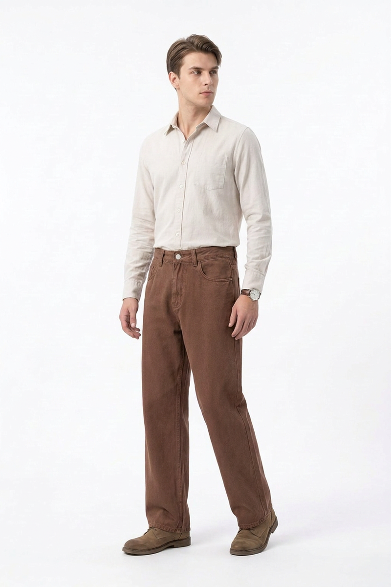 Men's Vintage Washed Straight Leg Jeans