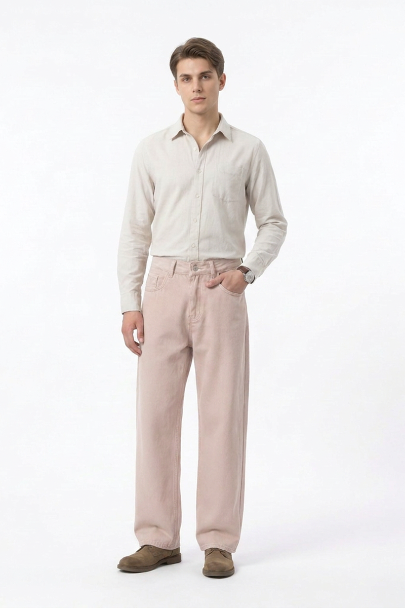 Men's Vintage Washed Straight Leg Jeans