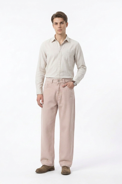 Men's Vintage Washed Straight Leg Jeans
