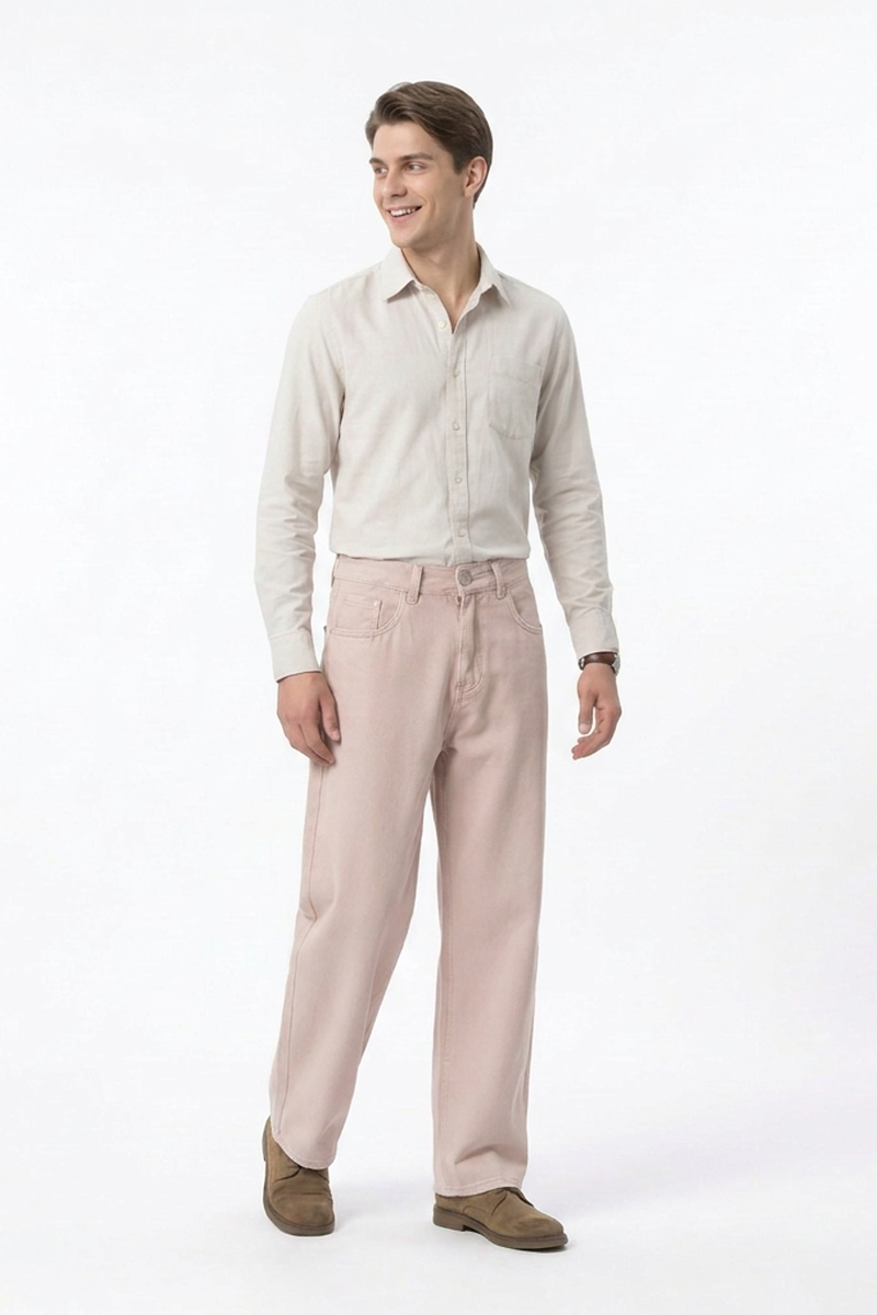 Men's Vintage Washed Straight Leg Jeans