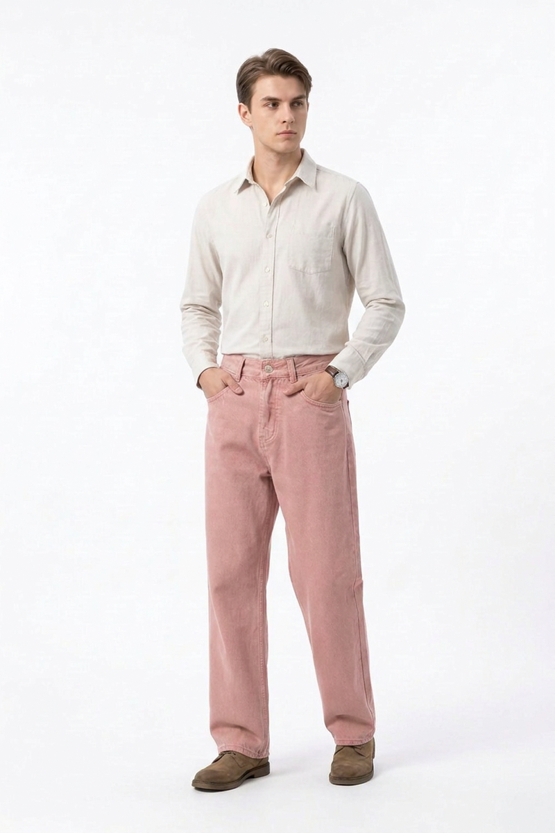 Men's Vintage Washed Straight Leg Jeans