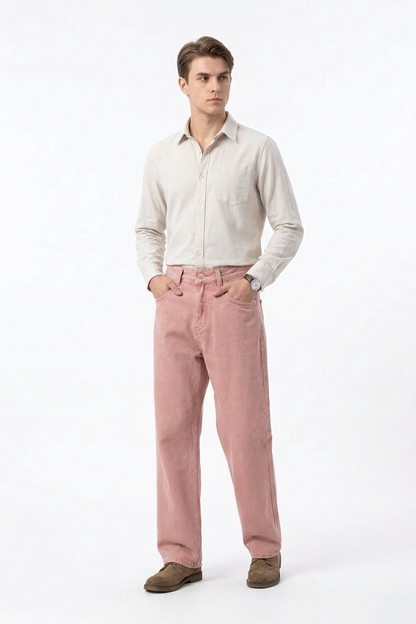 Men's Vintage Washed Straight Leg Jeans