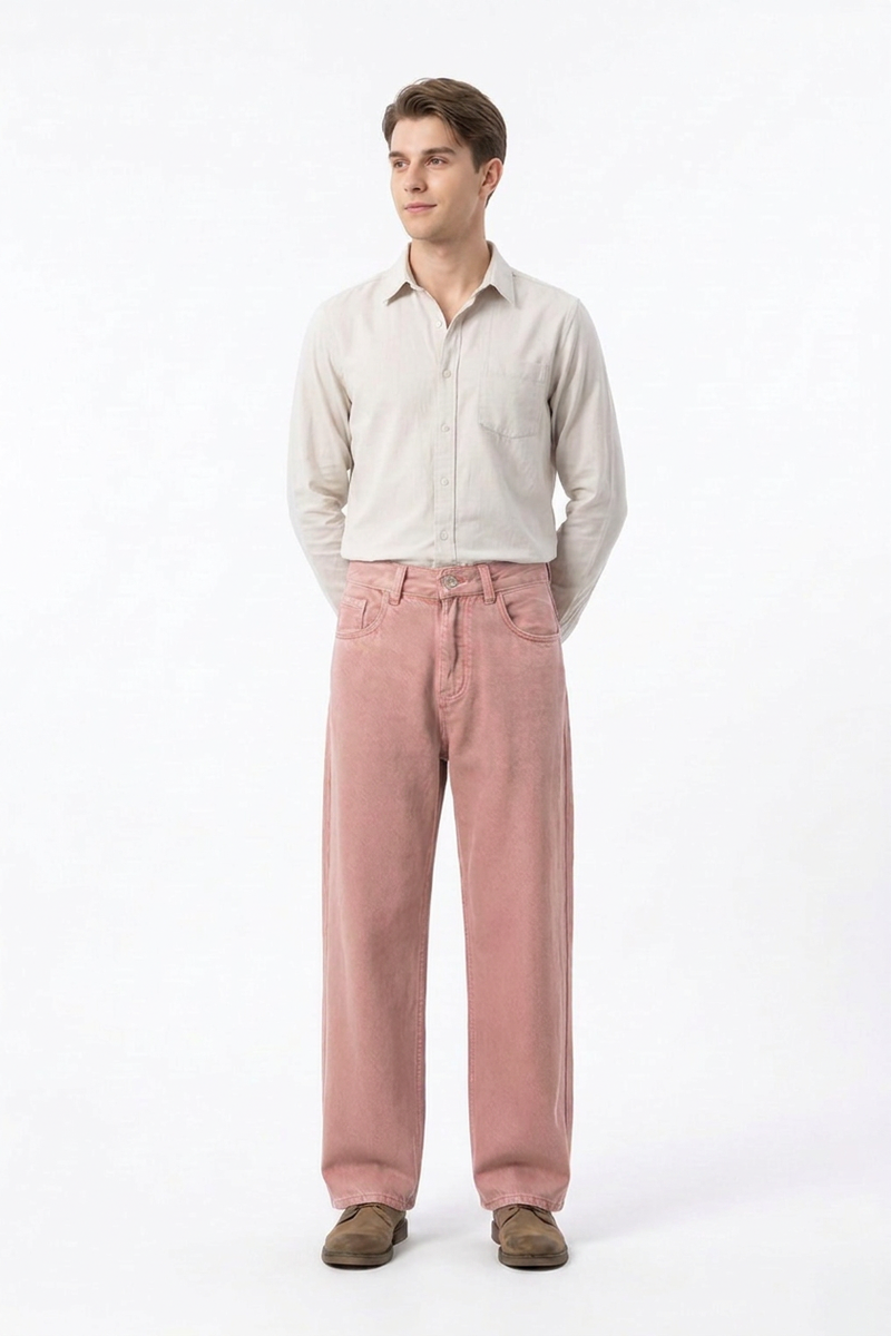 Men's Vintage Washed Straight Leg Jeans