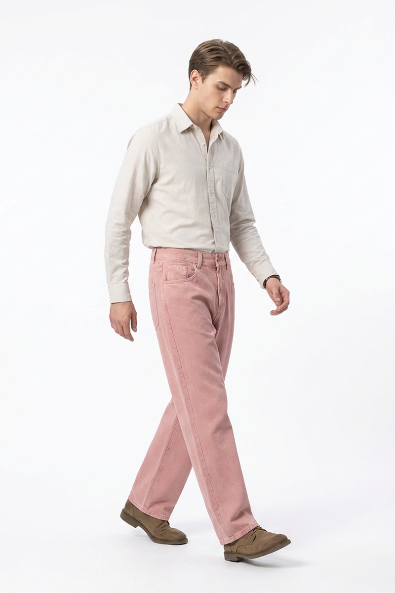 Men's Vintage Washed Straight Leg Jeans