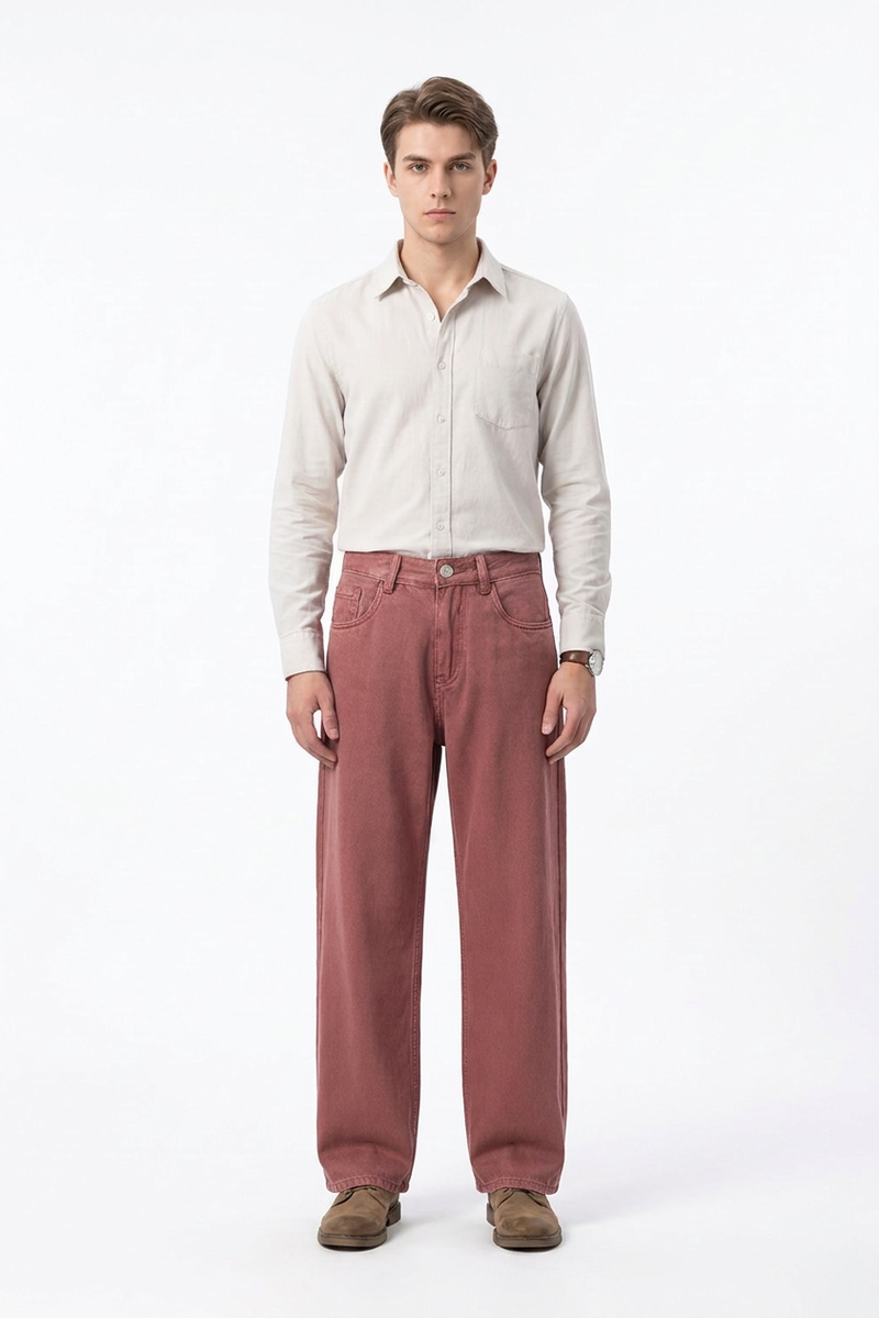 Men's Vintage Washed Straight Leg Jeans