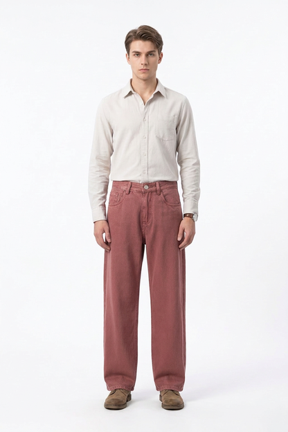 Men's Vintage Washed Straight Leg Jeans