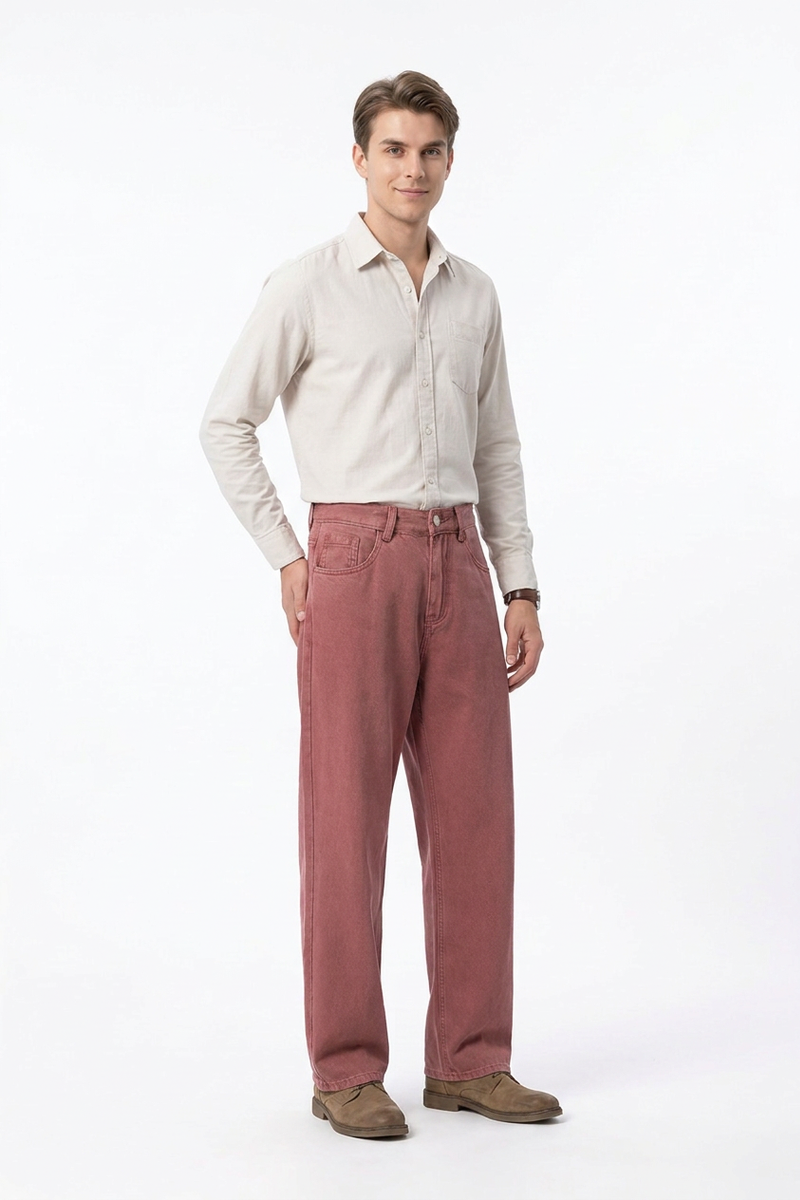Men's Vintage Washed Straight Leg Jeans