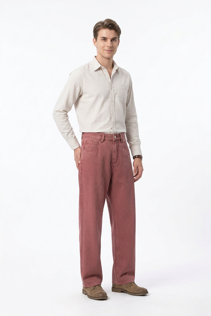 Men's Vintage Washed Straight Leg Jeans