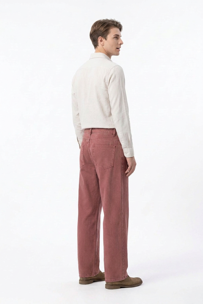 Men's Vintage Washed Straight Leg Jeans