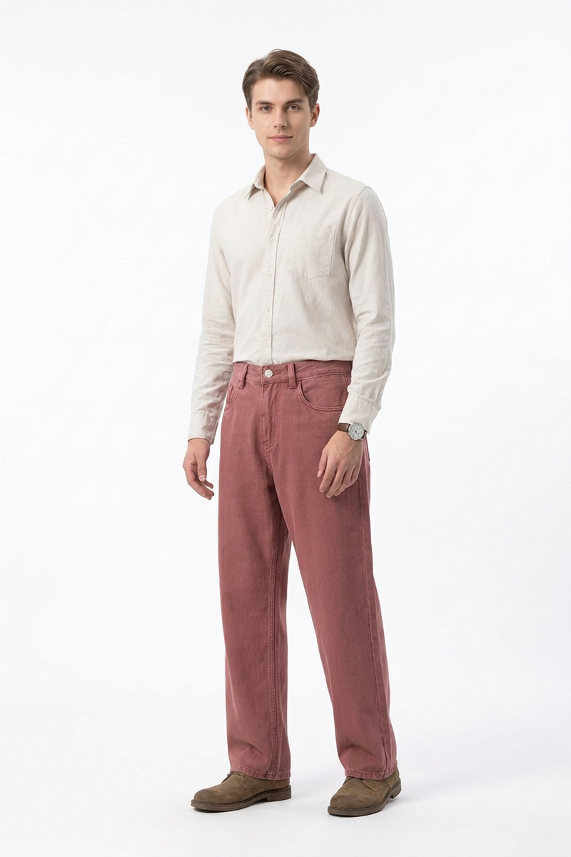 Men's Vintage Washed Straight Leg Jeans