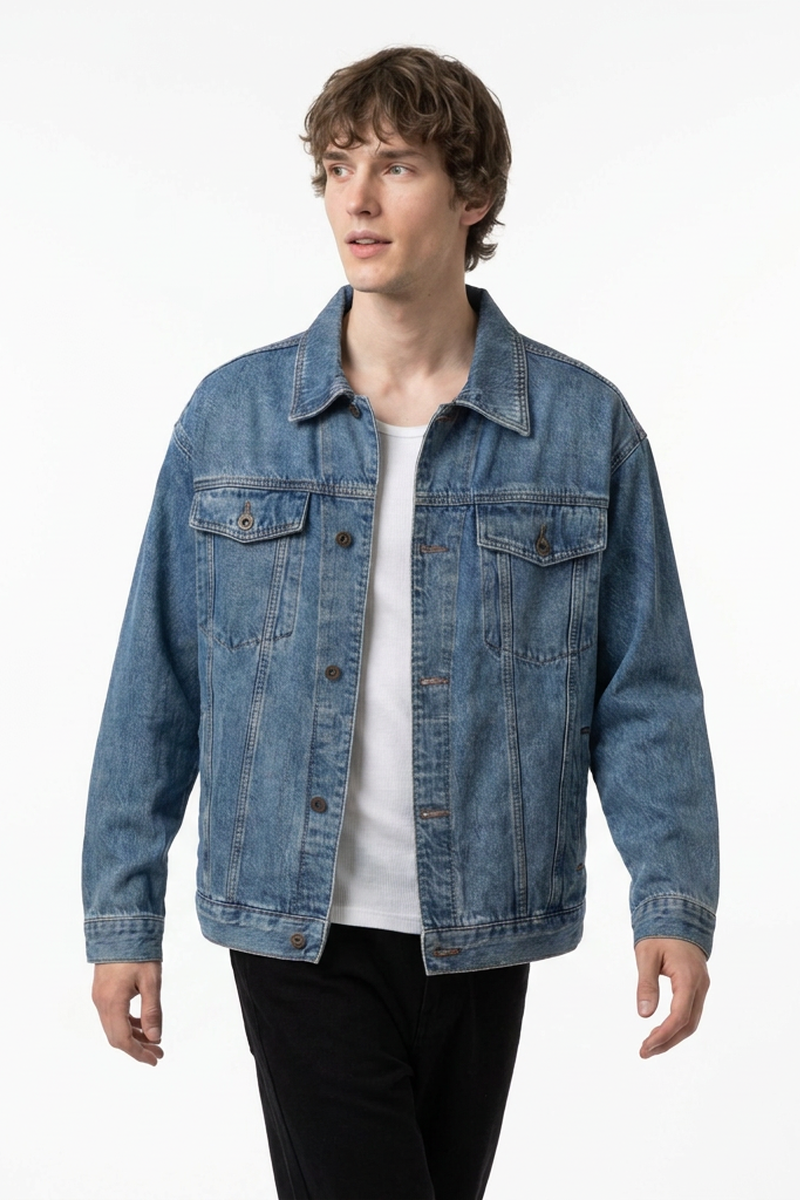 Men's Classic Wash Denim Trucker Jacket