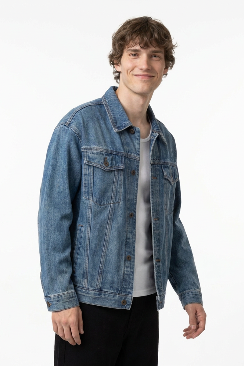 Men's Classic Wash Denim Trucker Jacket