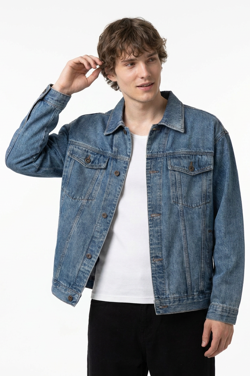 Men's Classic Wash Denim Trucker Jacket