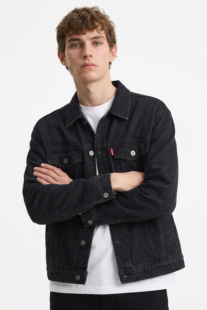 Men's Classic Black Denim Jacket
