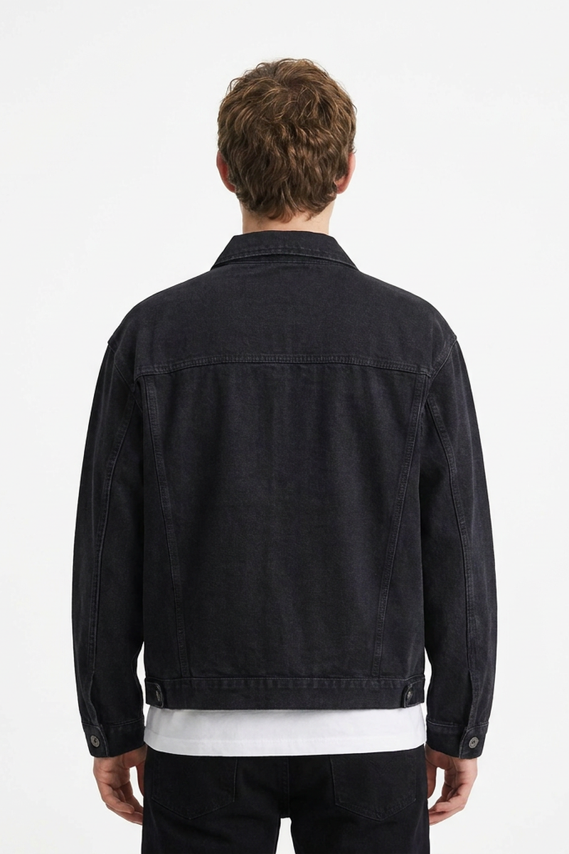Men's Classic Black Denim Jacket