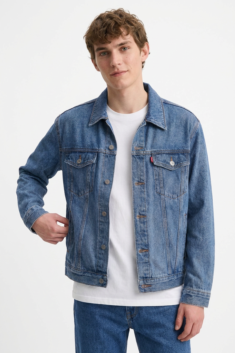 Men's Classic Washed Blue Denim Jacket