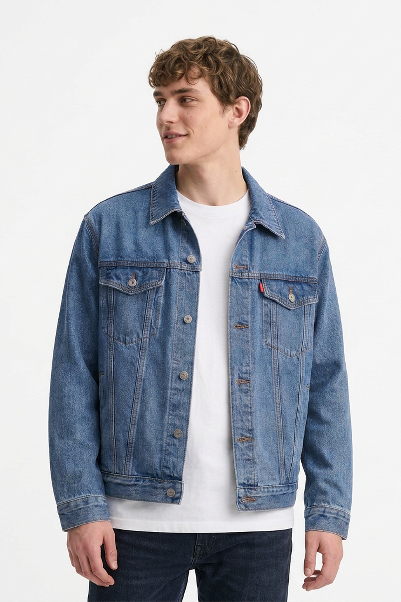 Men's Classic Washed Blue Denim Jacket