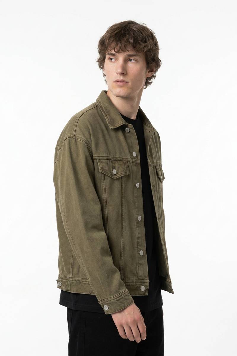 Men's Vintage Wash Heavyweight Relaxed Fit Denim Jacket