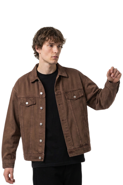 Men's Vintage Wash Heavyweight Relaxed Fit Denim Jacket