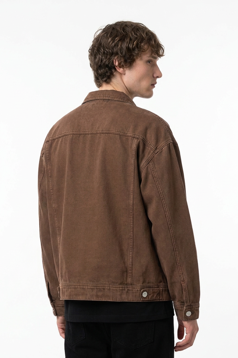 Men's Vintage Wash Heavyweight Relaxed Fit Denim Jacket