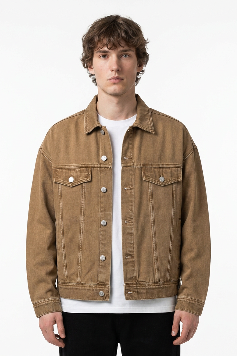 Men's Vintage Wash Heavyweight Relaxed Fit Denim Jacket