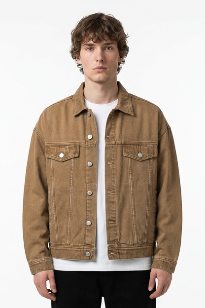 Men's Vintage Wash Heavyweight Relaxed Fit Denim Jacket