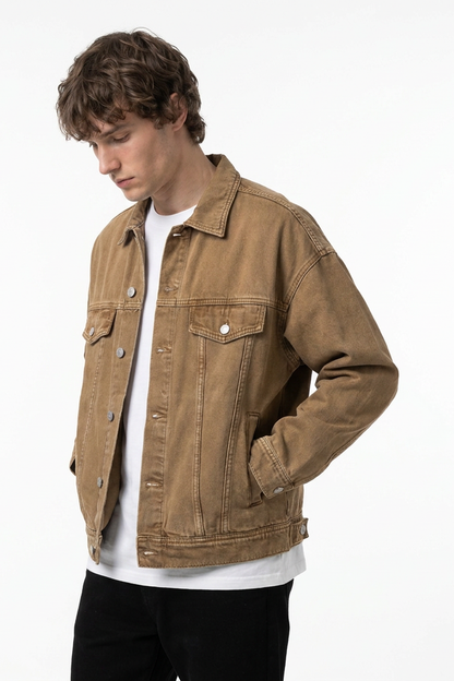 Men's Vintage Wash Heavyweight Relaxed Fit Denim Jacket