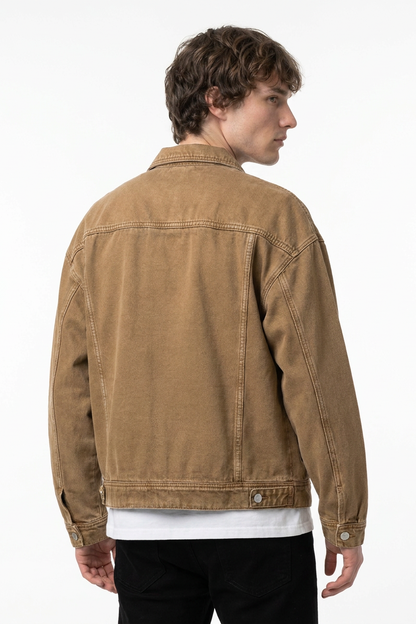 Men's Vintage Wash Heavyweight Relaxed Fit Denim Jacket
