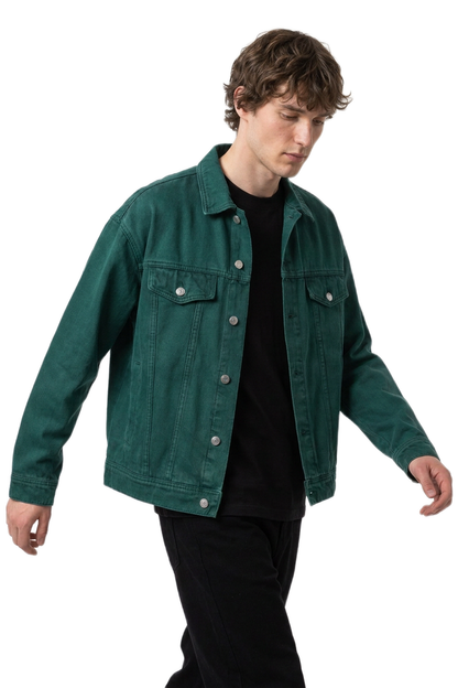 Men's Vintage Wash Heavyweight Relaxed Fit Denim Jacket