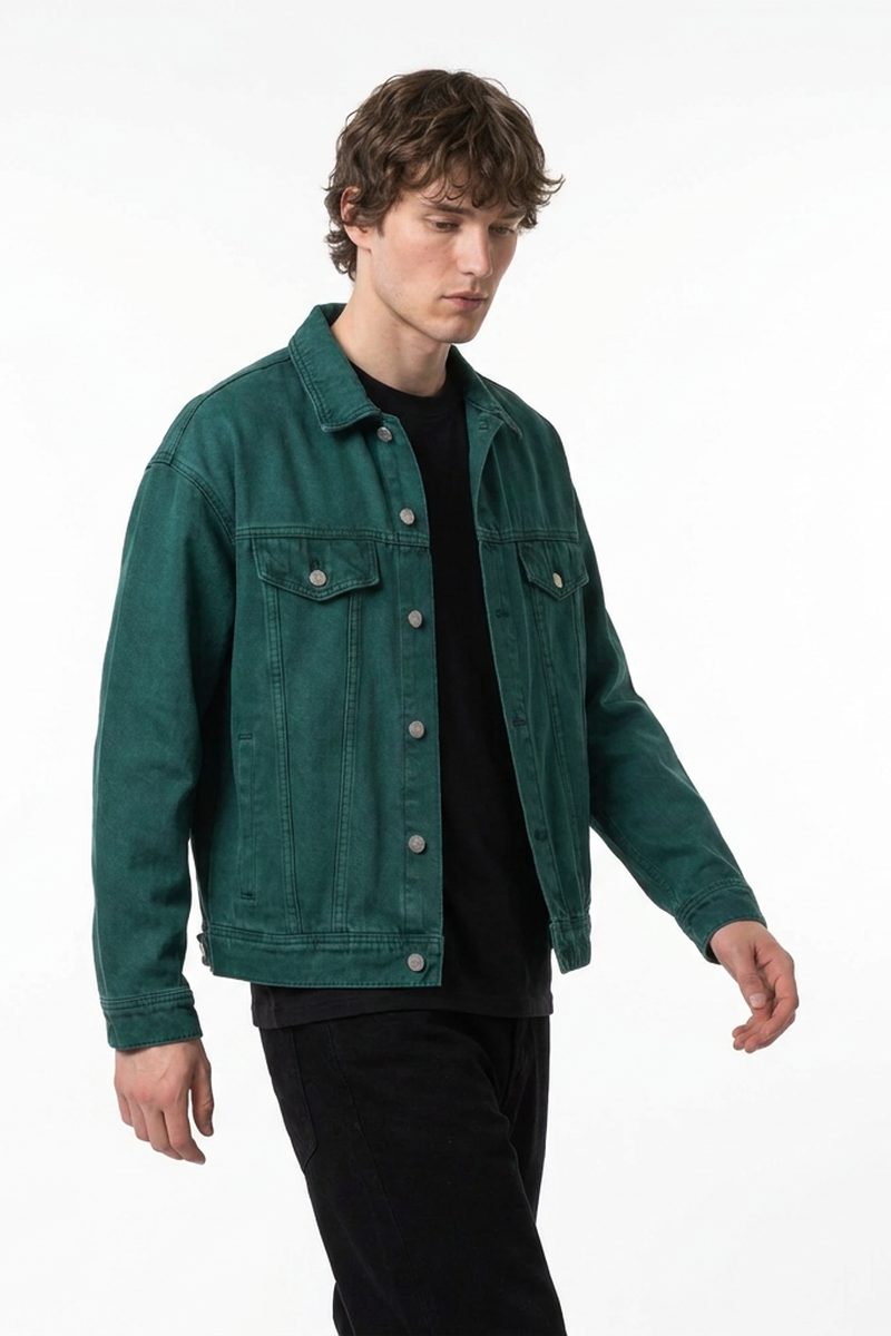 Men's Vintage Wash Heavyweight Relaxed Fit Denim Jacket