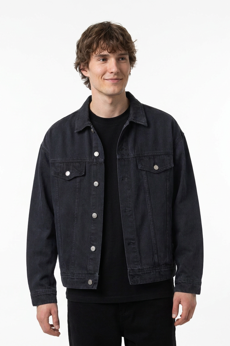 Men's Vintage Wash Heavyweight Relaxed Fit Denim Jacket