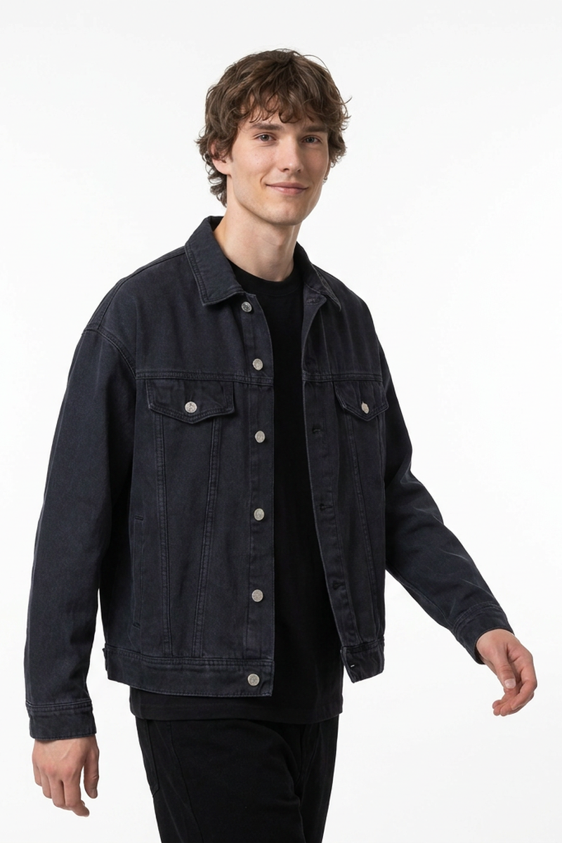 Men's Vintage Wash Heavyweight Relaxed Fit Denim Jacket