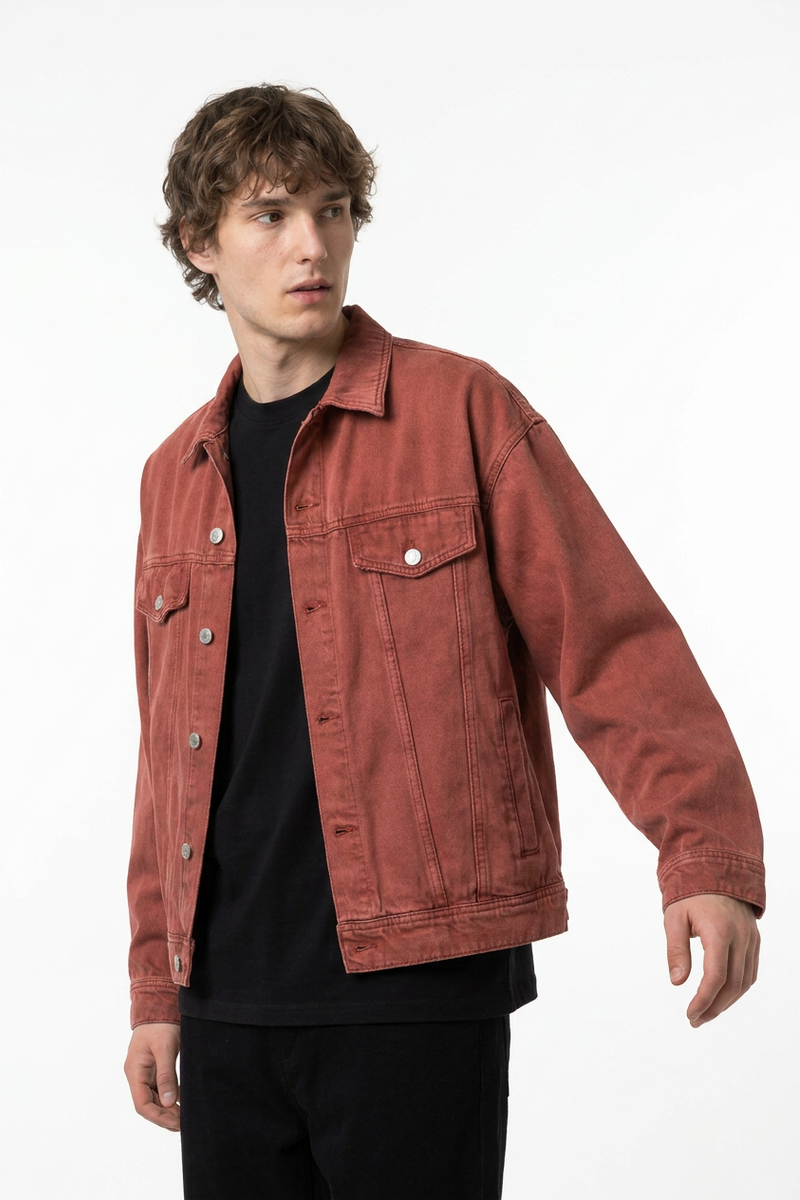 Men's Vintage Wash Heavyweight Relaxed Fit Denim Jacket