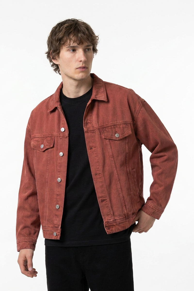 Men's Vintage Wash Heavyweight Relaxed Fit Denim Jacket