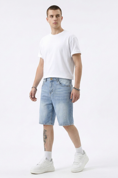 Men's Vintage Wash Denim Shorts
