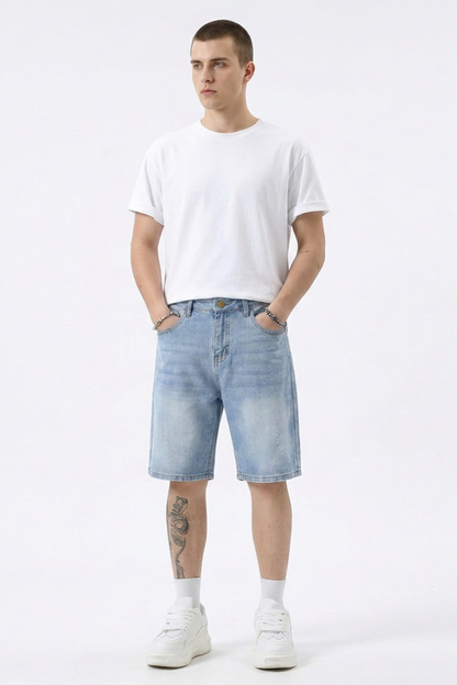 Men's Vintage Wash Denim Shorts