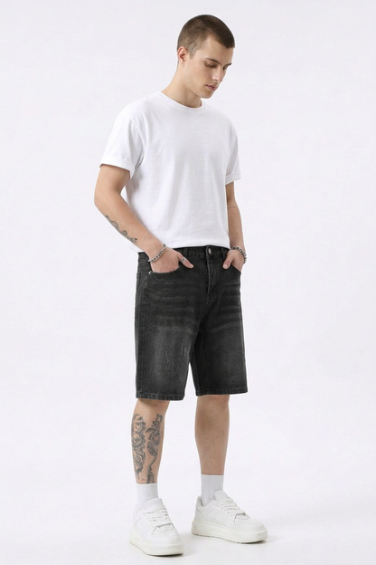 Men's Vintage Wash Denim Shorts