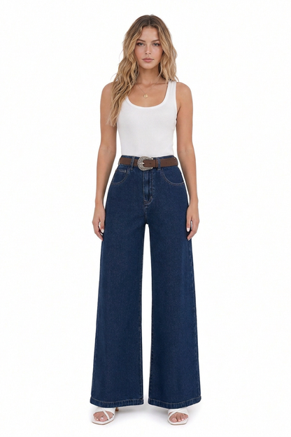 Women's High-Waisted Wide-Leg Jeans