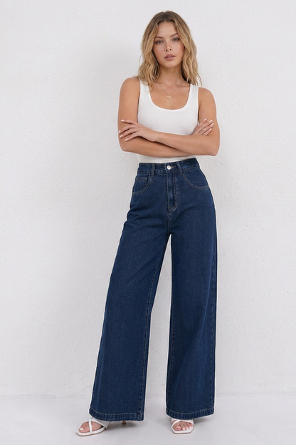Women's High-Waisted Wide-Leg Jeans