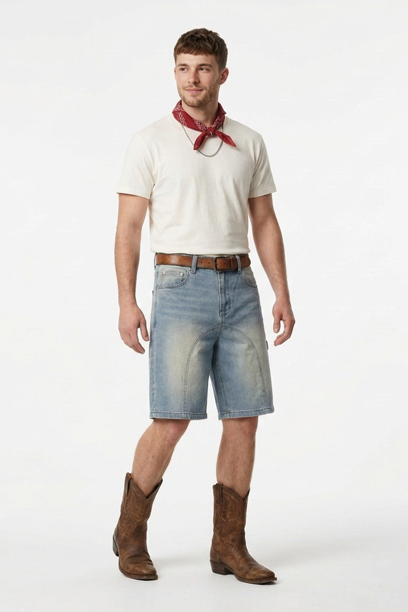 Men's Vintage Stretch Denim Shorts