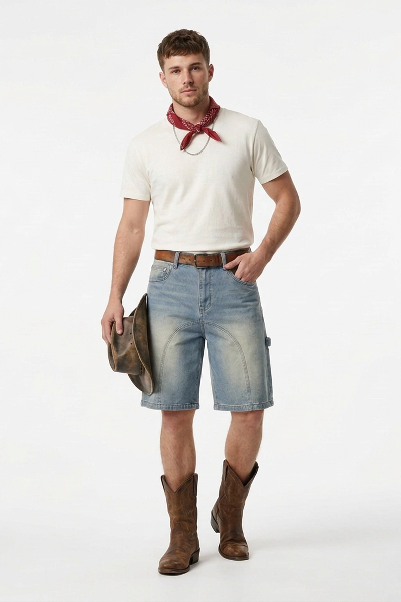 Men's Vintage Stretch Denim Shorts