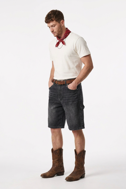Men's Vintage Stretch Denim Shorts