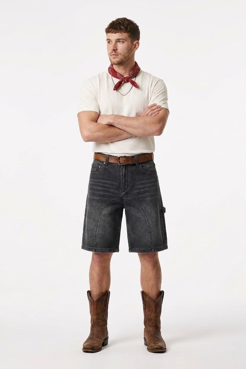 Men's Vintage Stretch Denim Shorts