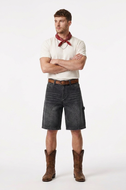 Men's Vintage Stretch Denim Shorts