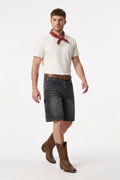 Men's Vintage Stretch Denim Shorts