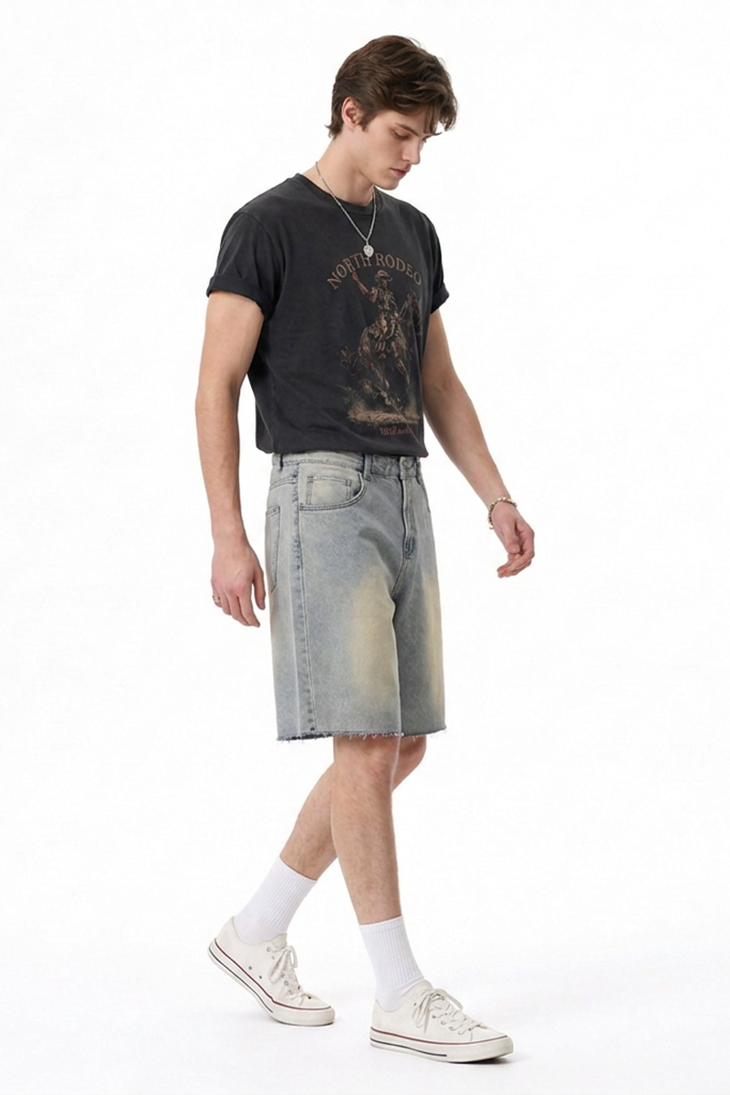 Men's Relaxed Fit Stretch Denim Shorts