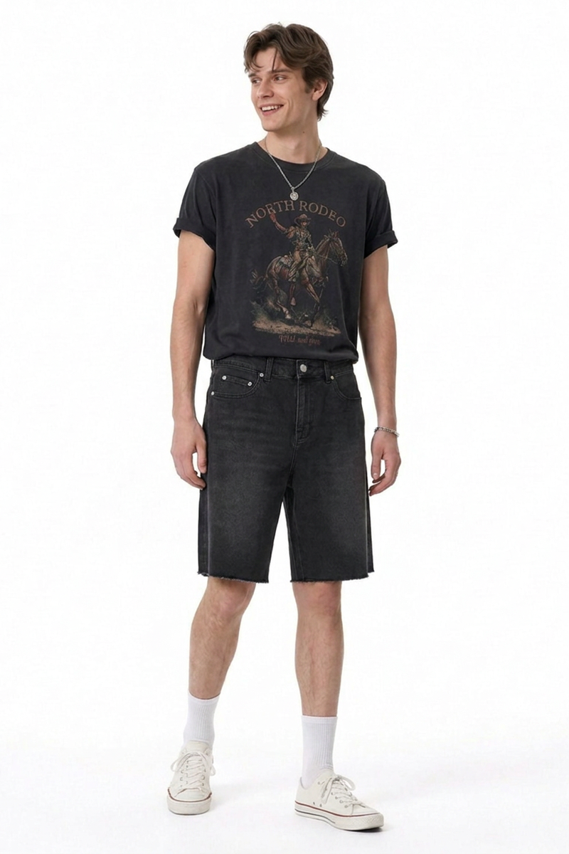 Men's Relaxed Fit Stretch Denim Shorts