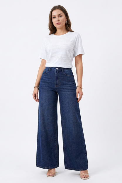Women's High-Waisted Wide-Leg Jeans